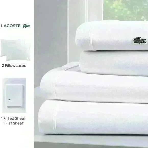 NIP Lacoste King SHEET SET
100% COTTON PERCALE in water blue - Picture 11 of 11
